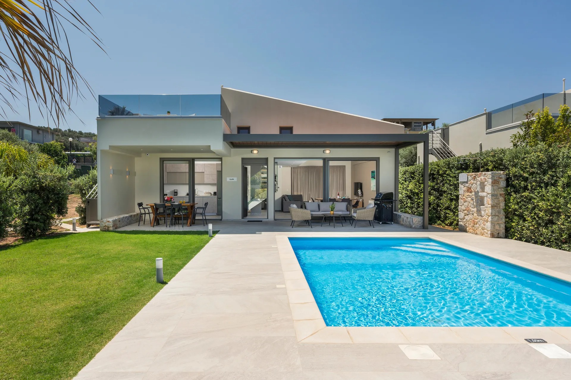 Exterior space of Villa Artemis at Chania