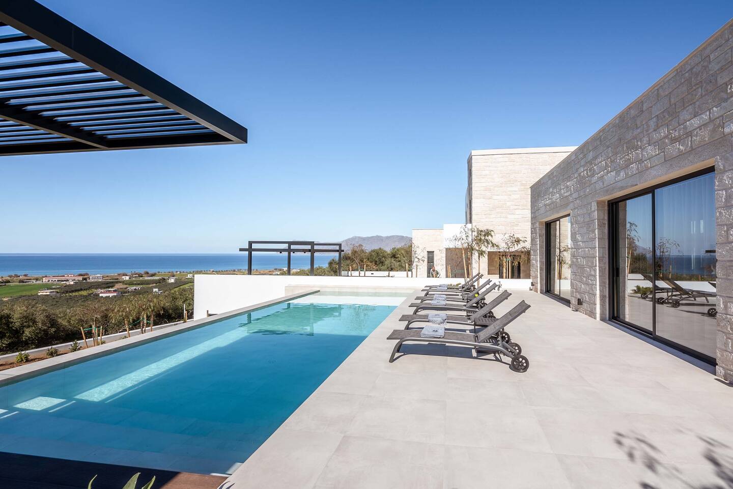 Outdoor space of Villa Kallos at Kissamos, Chania