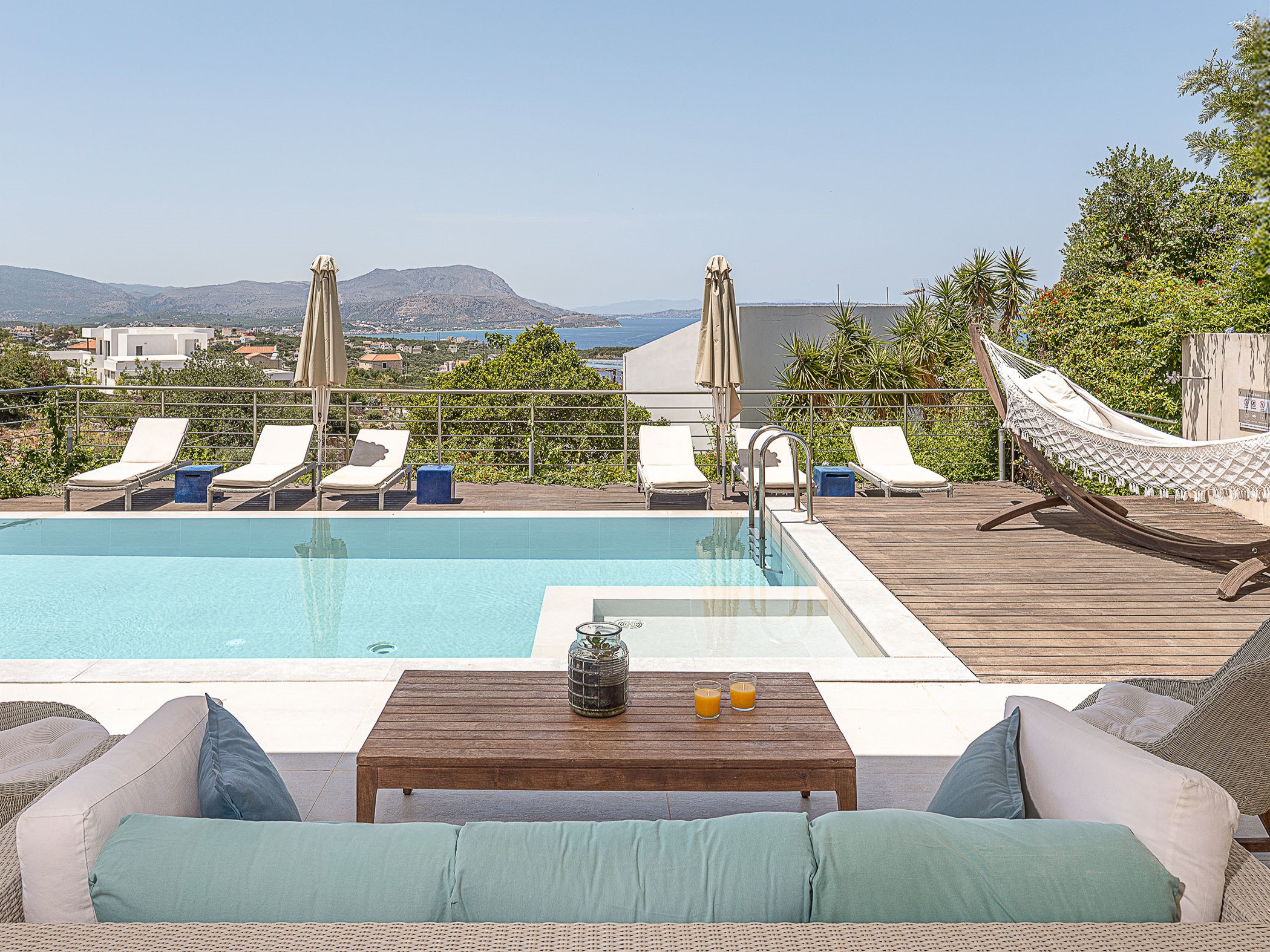 Pool view of Adeste Seaview Villa III Chania