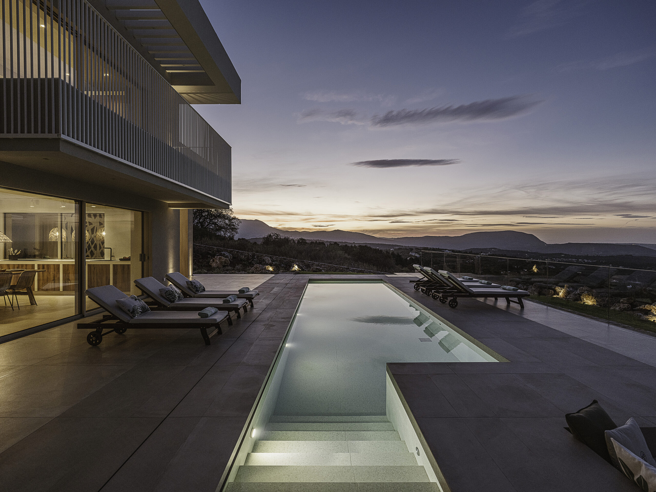 Night view of JK's 4 Villa exterior space