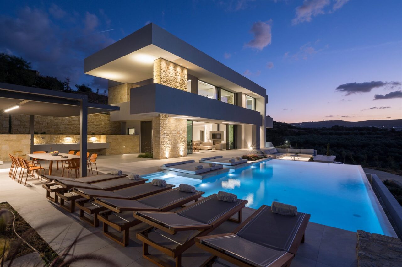 Outdoor space of Villa Utopia at Kissamos, Chania
